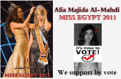 Aliaa is "nominated" for Miss Egypt in this mock poster.